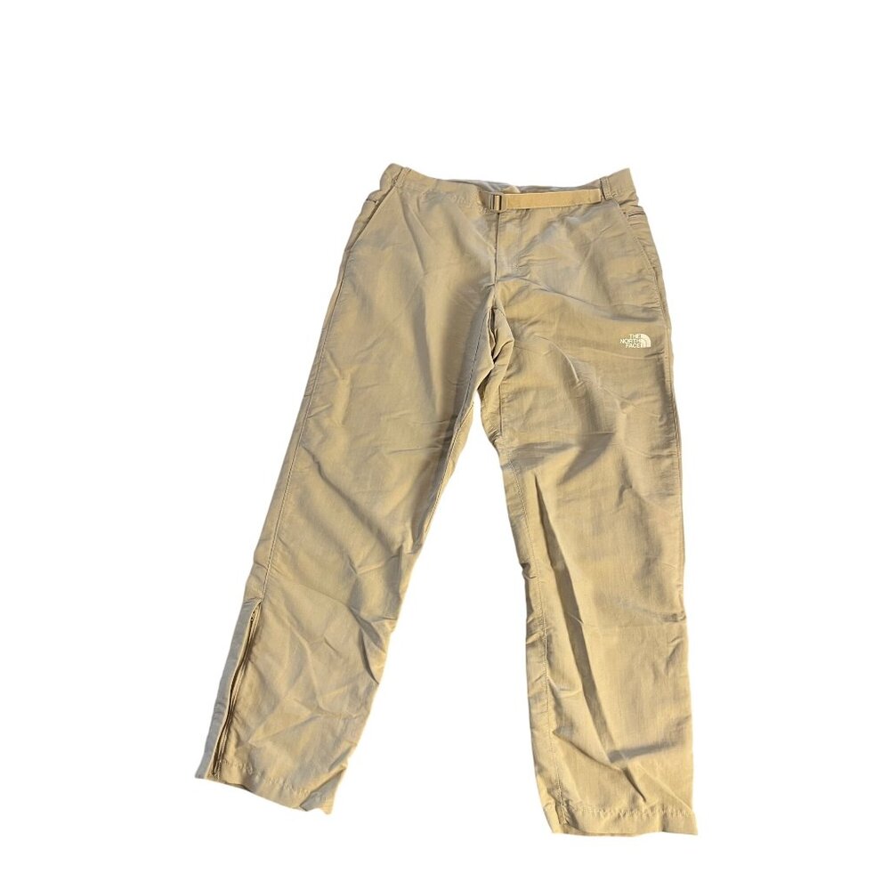 The North Face Mens tan Hiking Pants 36 Adjustable Belt Zippered Ankle Openings